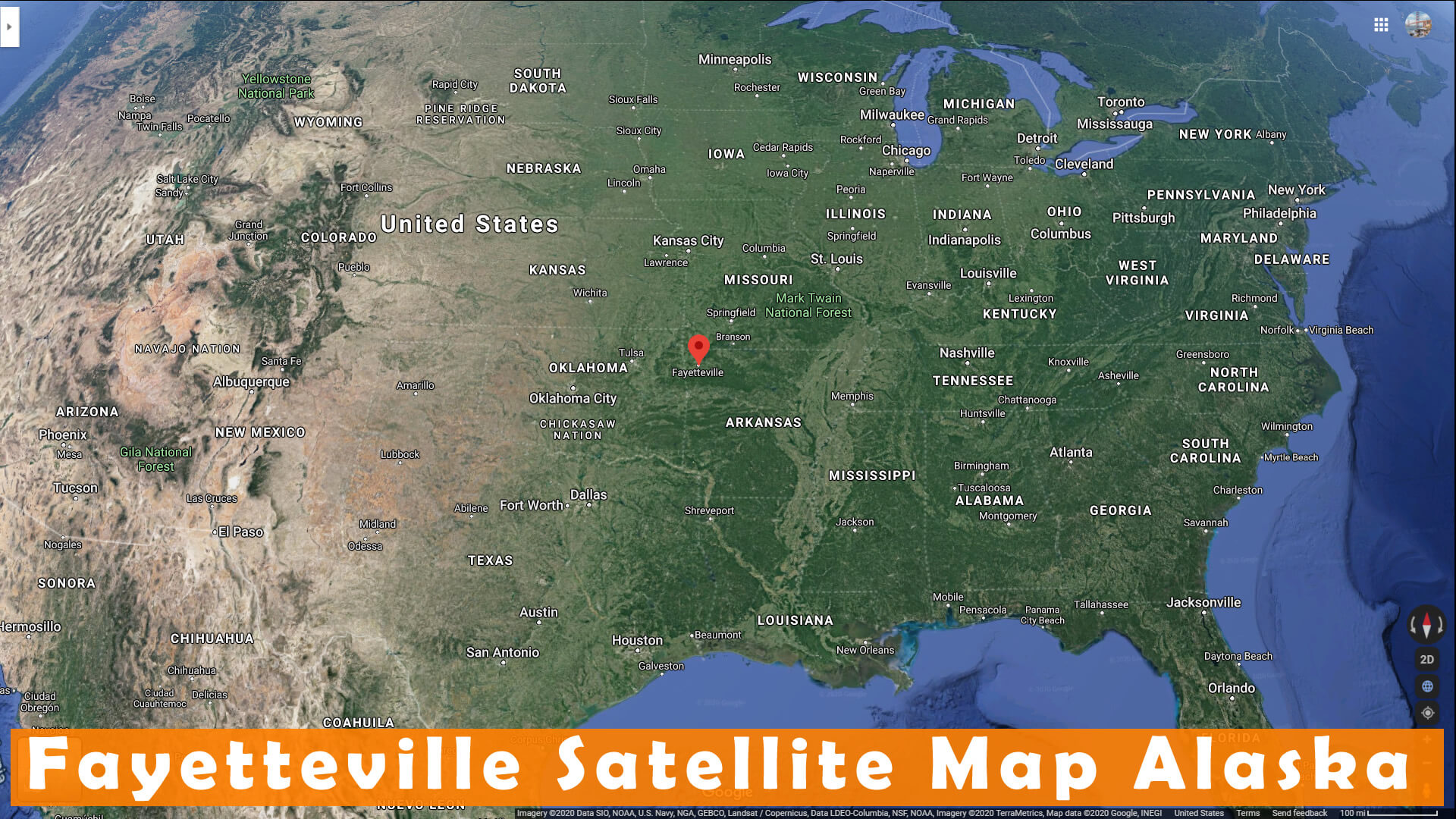 Fayetteville Satellite Carte Alaska